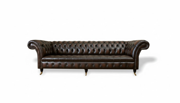 xxl Big Sofa Couch Chesterfield 265cm Decorative Upholstered Sofas 4-Seater Leather