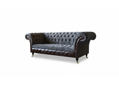 Chesterfield 3-seater living room couch sofa with upholstery seating fabric material