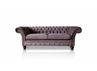 Chesterfield Couch Upholstery Classic Leather Fabric 3-Seater Sofa Triple Seater