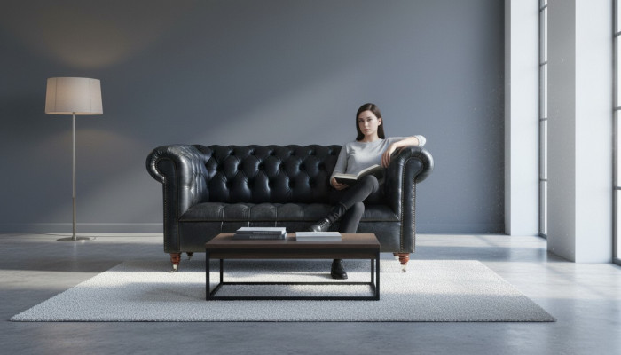 Chesterfield Upholstered Couch Leather Couches Sofa Suite Two-Seater Sofas Velvet New