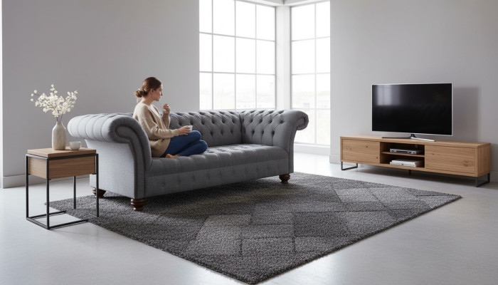 Three-seater couch upholstered design sofa 3-seater seats sofas room gray