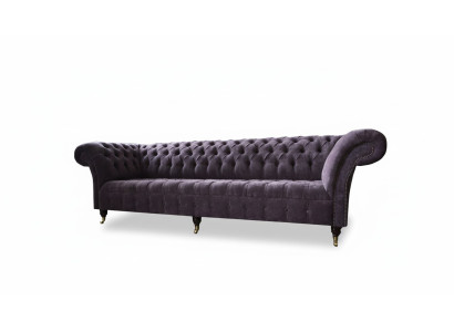 Couch Sofa 4 Seater Design Upholstery Modern Textile Fabric Chesterfield Sofas New