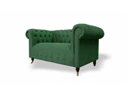 Chesterfield 2-seater designer sofa couch upholstered sofas couches fabric textile