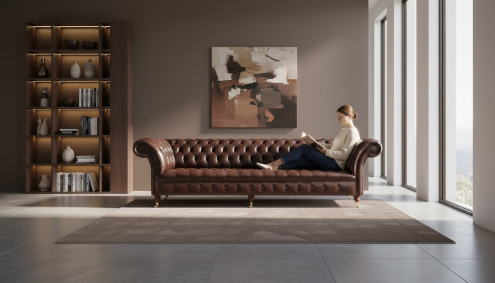 Chesterfield Sofas Upholstery Design XXL Luxury Sofa 4-Seater Leather Couches Couch