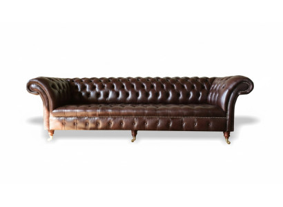 Chesterfield Sofas Upholstery Design XXL Luxury Sofa 4-Seater Leather Couches Couch