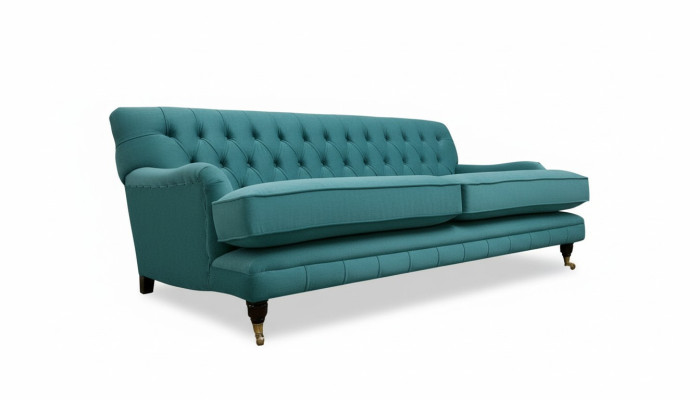Textile sofa couch upholstery suite 3-seater couches sofas Chesterfield three-seater