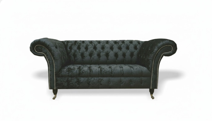 Chesterfield Velvet Club Couch Upholstery 2-Seater Design Fabric Sofas Couches