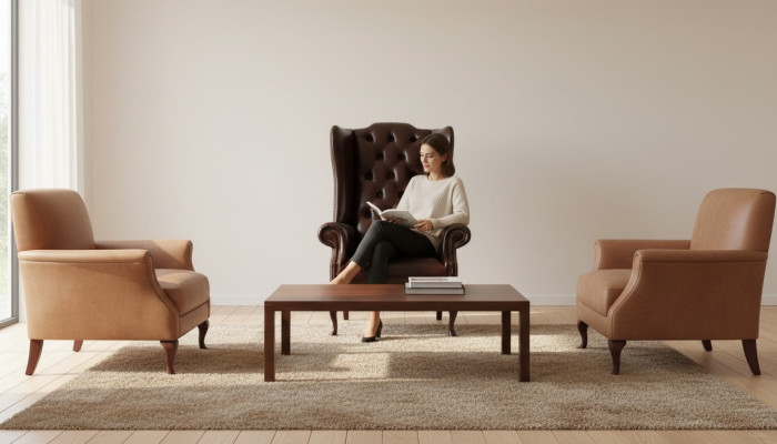 Chesterfield Wingback Armchair Upholstered Sofas Antique Style Armchair Chair Classic Furniture