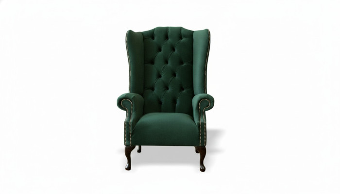Wingback chair armchair velvet design upholstered sofa Chesterfield textile furniture jvmoebel ®