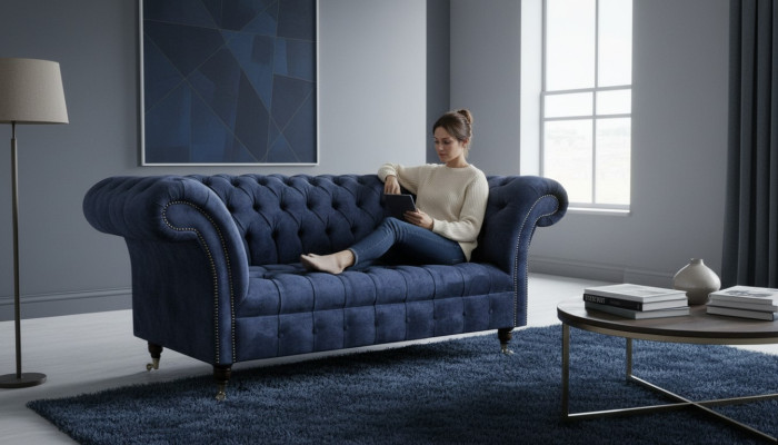 Couch Two-Seater Classic Textile Sofa Couch Upholstered Sofa 2-Seater Velvet Couches