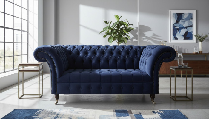 Couch Two-Seater Classic Textile Sofa Couch Upholstered Sofa 2-Seater Velvet Couches