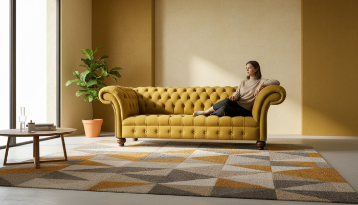 xxl Sofa Couch Chesterfield 225cm Upholstered Sofas 3-Seater Leather Textile Fabric New