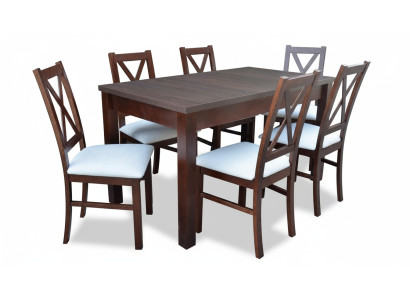 Complete dining room set, table with 6 armchairs, luxury dining set, 7 pieces.