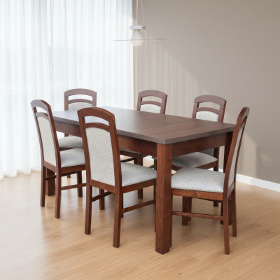 Complete set dining table + 6 chairs dining room suite dining group table tables 7-piece
