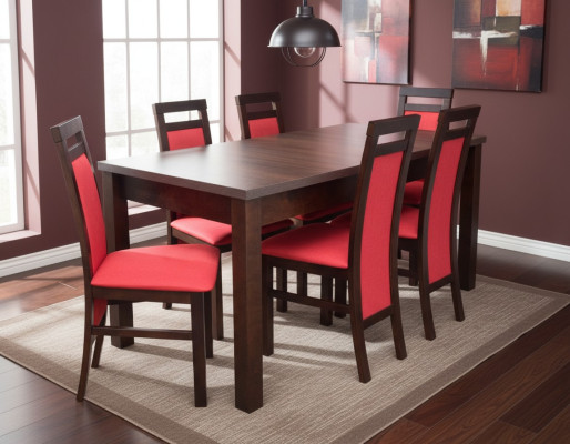 Complete Set Dining Table Dining Room 6x Chairs Set Dining Group Wood Table Tables 7-piece