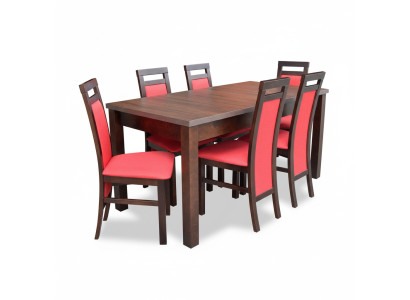 Complete Set Dining Table Dining Room 6x Chairs Set Dining Group Wood Table Tables 7-piece