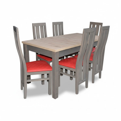 Complete set dining table 6x chairs dining room set dining group table tables 7-piece new