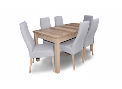 Complete dining room set armchair table 6x chairs luxury dining group set 7-piece