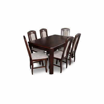 Classic dining room furniture dining set table wood complete set 7-piece dining group