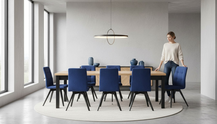 Armchairs Dining Table Wood Dining Room Suite 6x Chair Set Chairs 7-piece Set