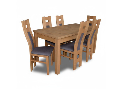 Dining room 6x armchairs 7-piece set classic suite dining table chair group luxury