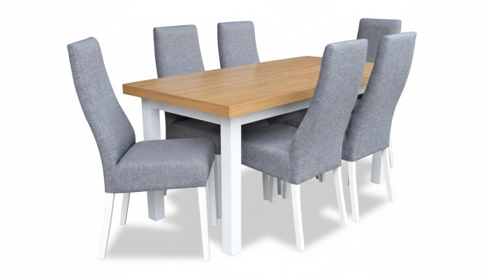 Dining room complete set table 4x chair set 7 pieces. Wooden dining table set new