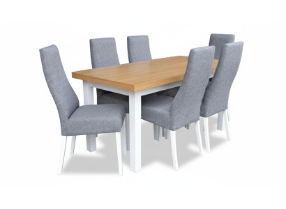 Dining room complete set table 4x chair set 7 pieces. Wooden dining table set new