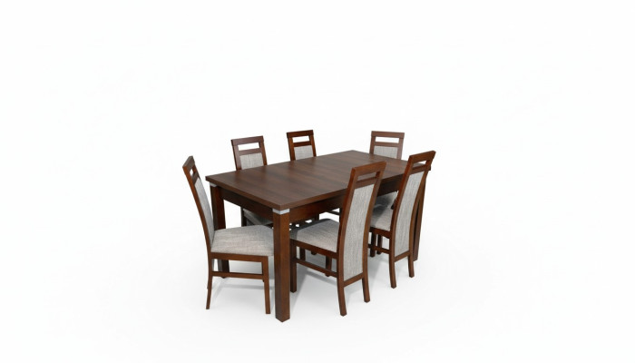 Complete Set Dining Table + 6 Chairs Dining Room Set Wood Dining Group Tables Table 7-piece