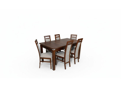 Complete Set Dining Table + 6 Chairs Dining Room Set Wood Dining Group Tables Table 7-piece