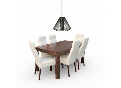 Classic dining table set wood dining room 6x chair set chairs 7-piece set