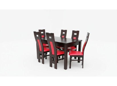 Complete set dining table + 6 chairs dining room set wood tables dining group table 7-piece set