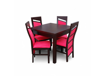 Design armchairs dining table + 4 chairs set suite room group 5-piece tables