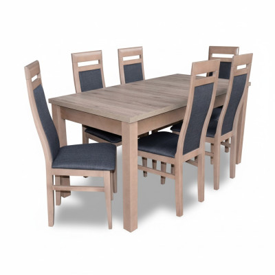 Rectangular dining room table with 6 chairs chair set wood tables dining set 7-piece