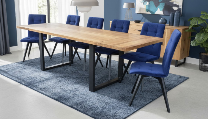 Classic Dining Set Wooden Dining Room Table with 6 Chairs 7-Piece Set