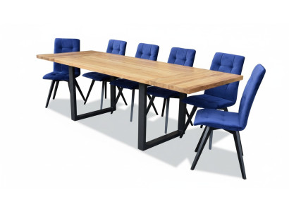 Classic Dining Set Wooden Dining Room Table with 6 Chairs 7-Piece Set