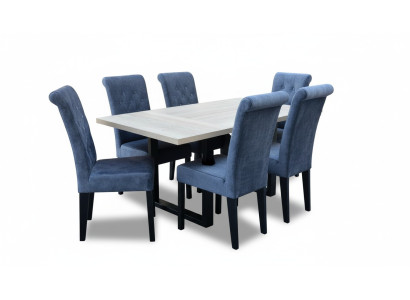 Luxury Dining Room Design Set 7-piece Set Table + 6 Chairs Modern Complete New