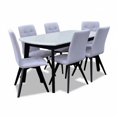 Complete set dining table + 6 chairs dining room set dining group wooden table tables new