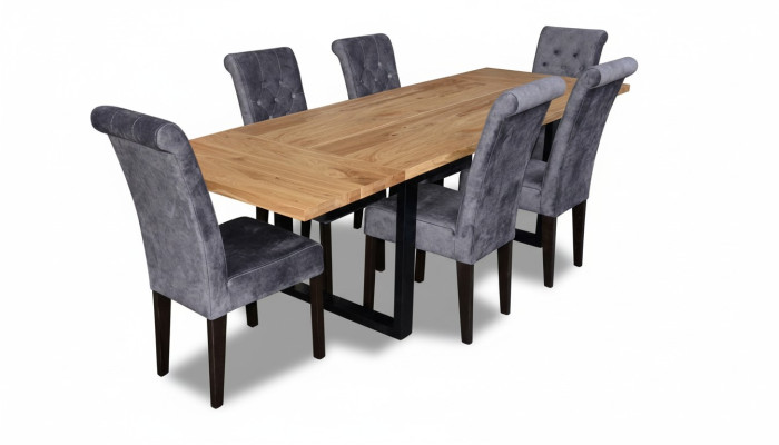 Dining table with 6 chairs, chair table, dining room set, dining group, 7-piece furniture set, new.