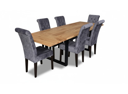 Dining table with 6 chairs, chair table, dining room set, dining group, 7-piece furniture set, new.