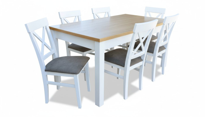 Dining Table + 6 Chairs Dining Room Set Dining Group Classic Table Tables S18/K64 New