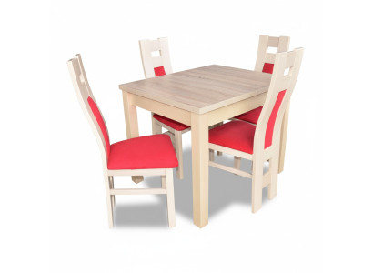 Design Dining Room Set 5-piece Wooden Furniture Sideboard 4x Chair Table Group New