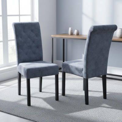 Armchair Chair Dining Room TV Lounge Textile Seat Modern Upholstered Chair Solid Wood