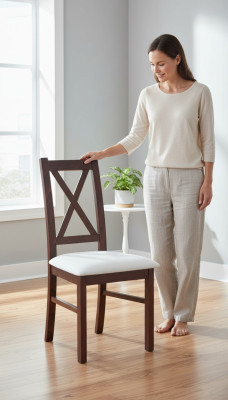 Design wood dining chair set dining room upholstery set chairs 1 chair