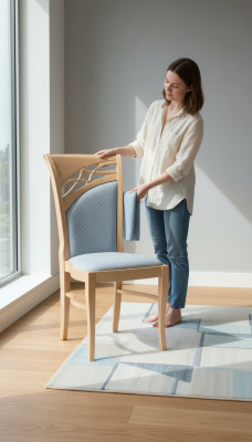 Design chair armchair set dining room ensemble upholstered country house furniture chairs design