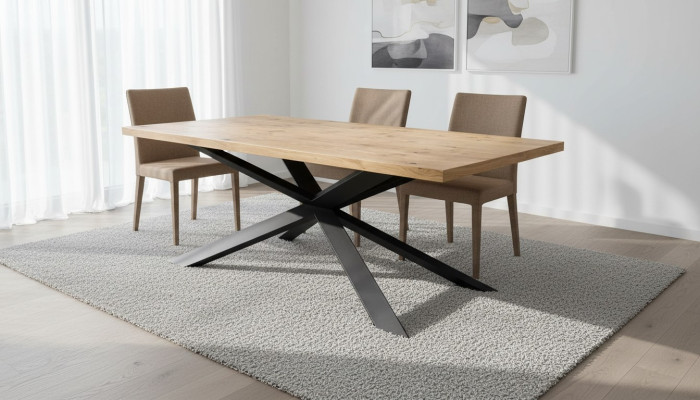Dining table design table wood stainless steel modern dining room living room