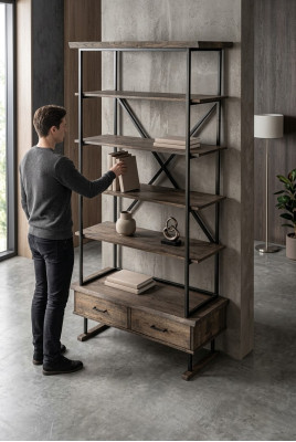 Design regal living room cabinets stainless steel shelves bookshelf