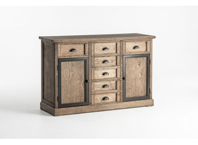 Console table brown wood drawer shelf side table sideboard dresser furniture
