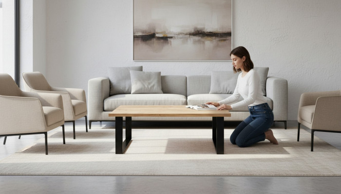 Designer coffee table glass table sofa order table tables brown wood loft furniture