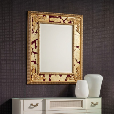Classic Designer Mirror Wall Mirror Baroque Rococo 93x153cm Wooden Frame New