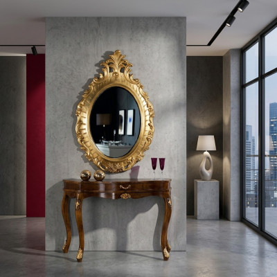 Classic Designer Luxury Mirror Wall Mirror Baroque Rococo 88x133cm Wood Frame New